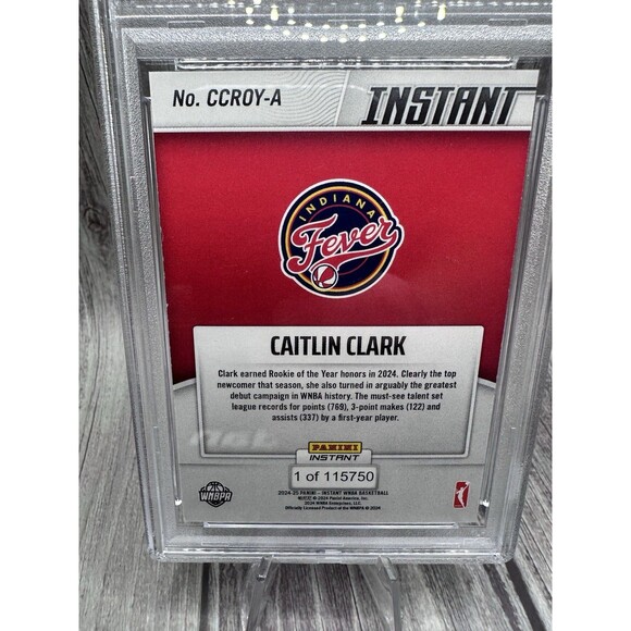 2024-25 Panini Instant WNBA - Caitlin Clark Rookie of the Year #CCRLY-A PSA 9 - Picture 8 of 10